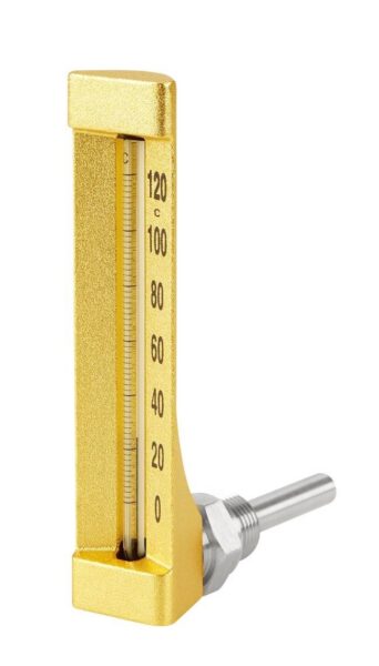 Termometer 150 mm, 0..+120°C, vinklad