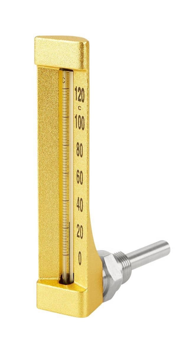 Termometer 150 mm, 0..+120°C, vinklad