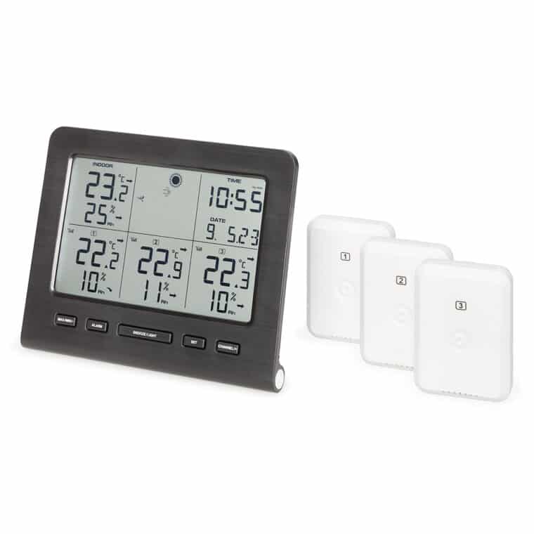 Trådlös termo/hygrometer med tre sändare - Bild 2